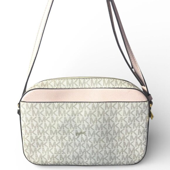 MICHAEL KORS - Jet Set Large East West Zip Chain Crossbody Powder Blush Multi - Picture 3 of 5